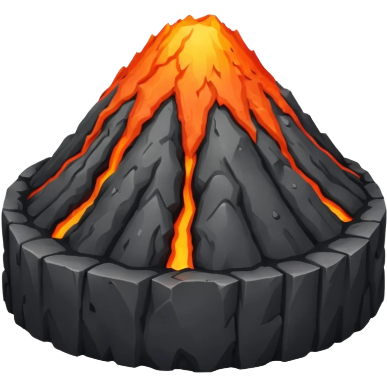 Create a volcano with its eyes tightly shut emoji