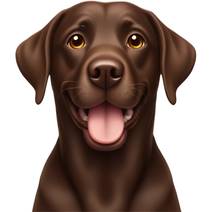 Happy Chocolate lab emoji
