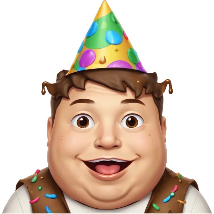 overweight elon musk partying with poop all over his mouth emoji