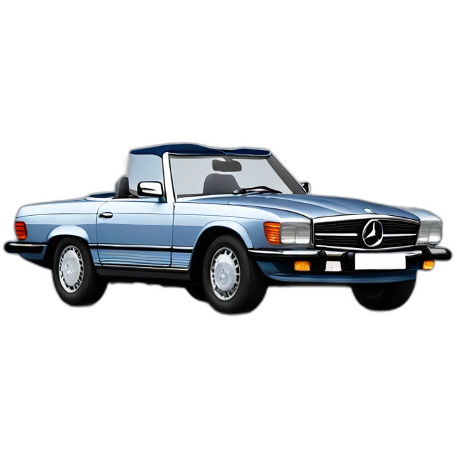 Mercedes 350SL Honolulu Cabrio chrome dark blue emoji
