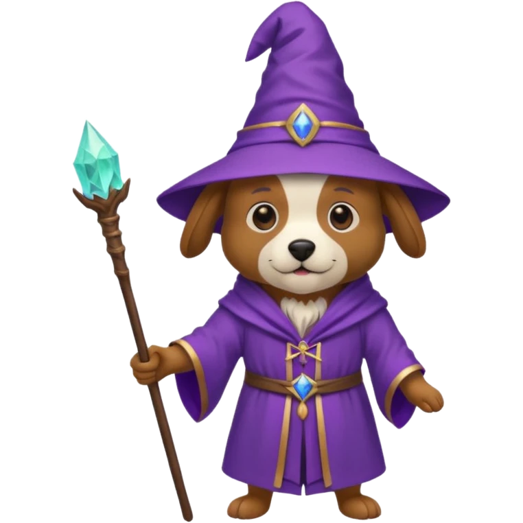 Dog wizard emoji