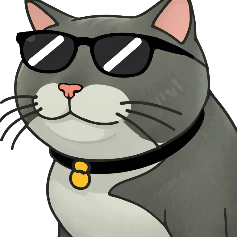 Cat with sunglasses emoji