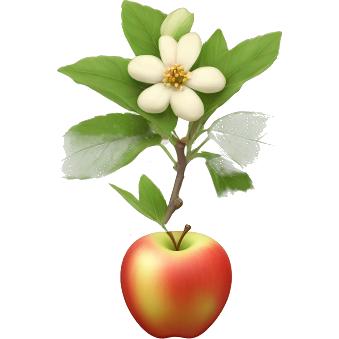 Apple Emoji ashwagandha with flower emoji