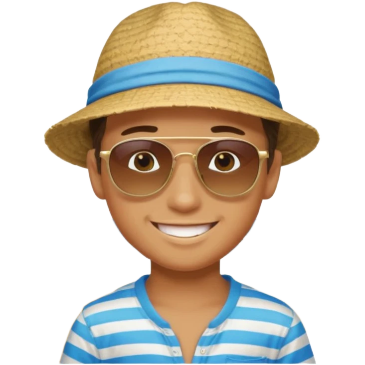 boy  at beach emoji
