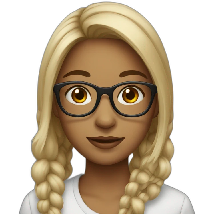 Girl with glasses emoji