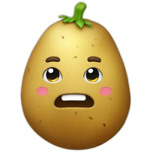 a potato with boxe glove emoji