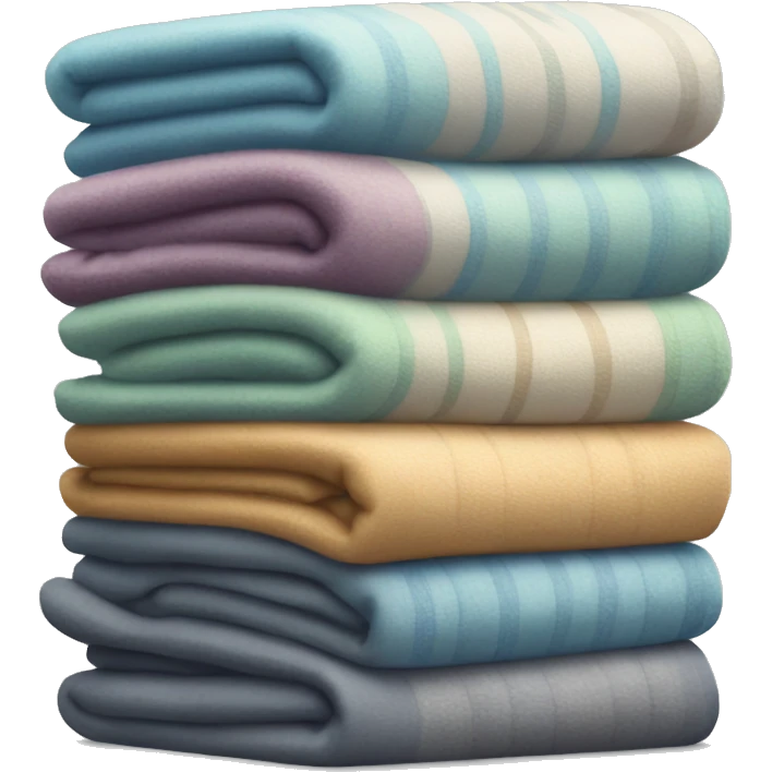 Neatly folded stack of blankets emoji
