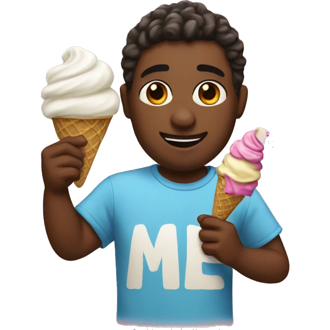 Me and ice cream emoji