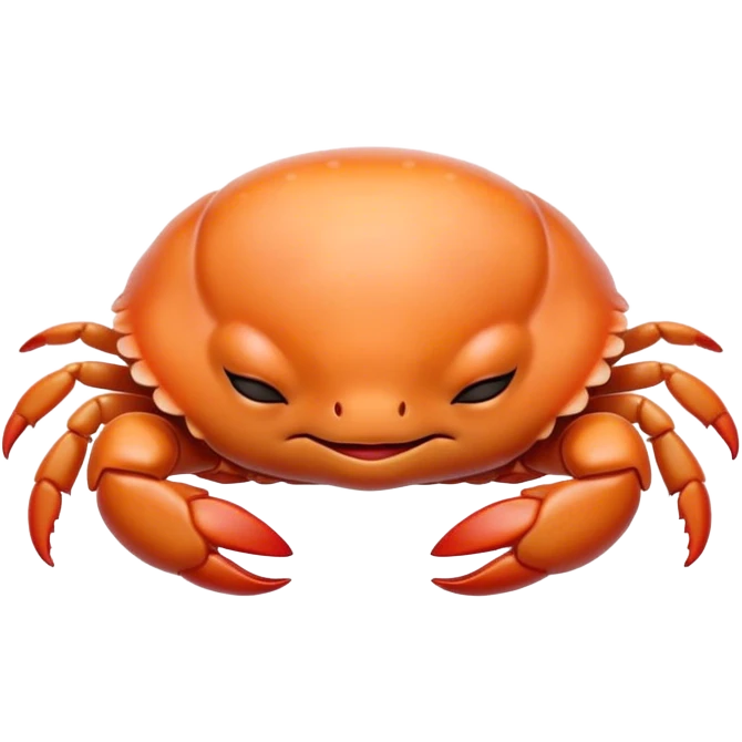 Meme-Worthy Cute Sleeping Baby Crab Portrait Emoji, Head and body resting peacefully with a contented smile, showcasing a petite, delicately armored form and eyes gently closed in serene slumber, Simplified yet adorably endearing features, highly detailed, glowing with a soft, drowsy coastal light, high shine, relaxed and utterly lovable, stylized with an air of playful laziness, soft glowing outline, capturing the essence of a sleeping baby crab that feels destined to become the next viral icon of adorable rest! emoji