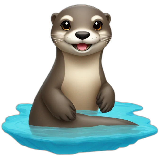 Loutre sur dauphin emoji