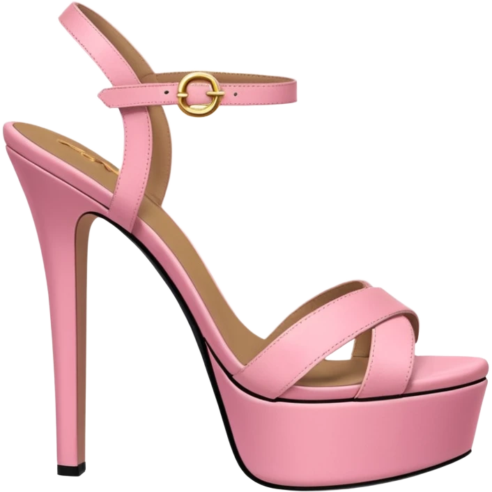 platform heel sandal, stiletto, pink, thick platform emoji