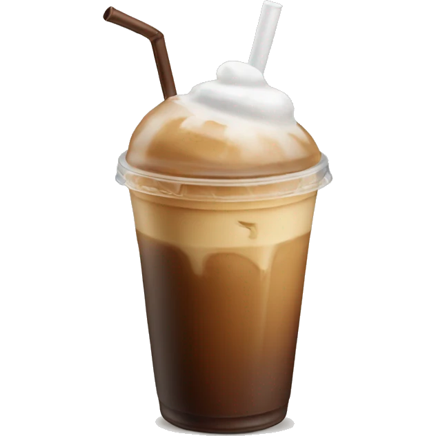 iced coffee with creamer emoji