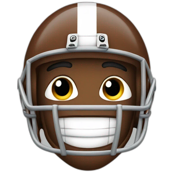 american football menacingly smiling emoji