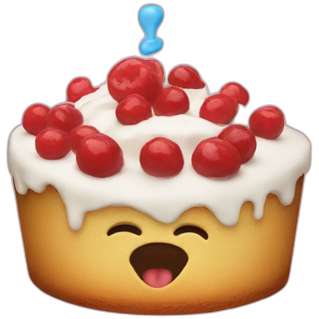 Swearing cake emoji