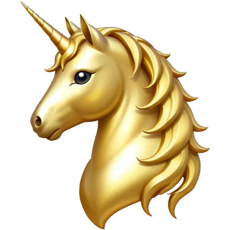 Golden unicorn emoji
