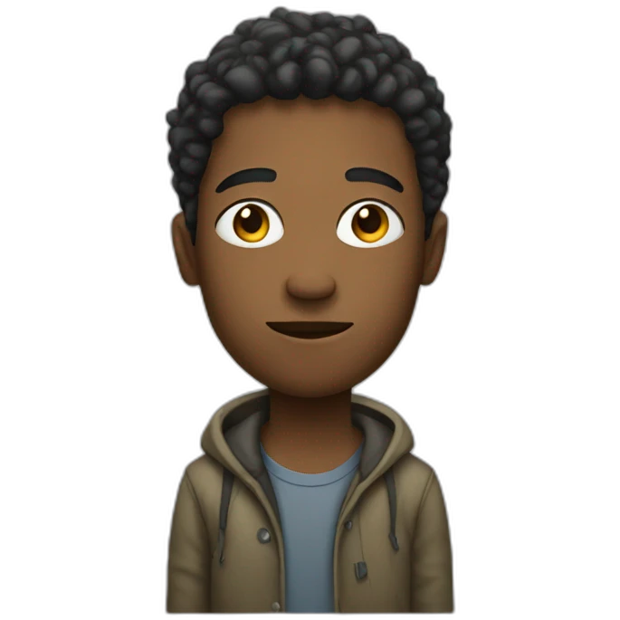 young guy homeless emoji