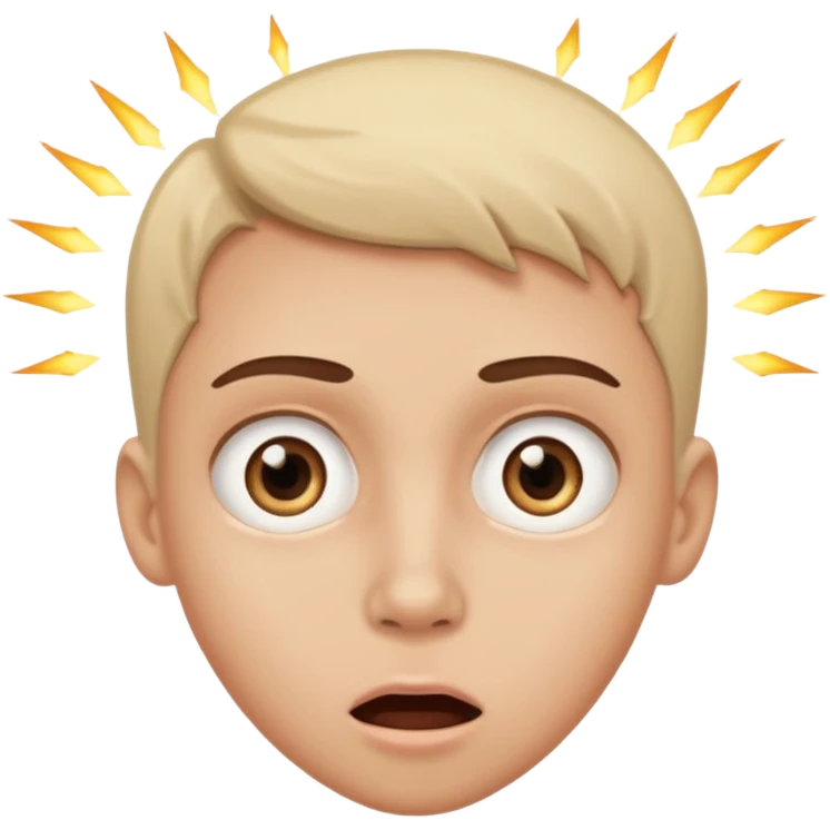 лицо удивленного человека, в глазах искры интереса emoji