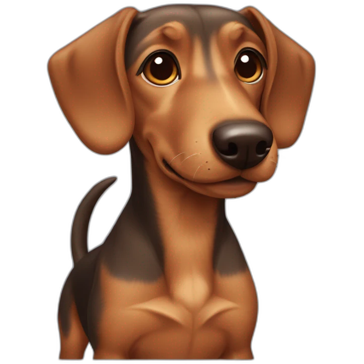 brown dachshund and terrier dog mix emoji