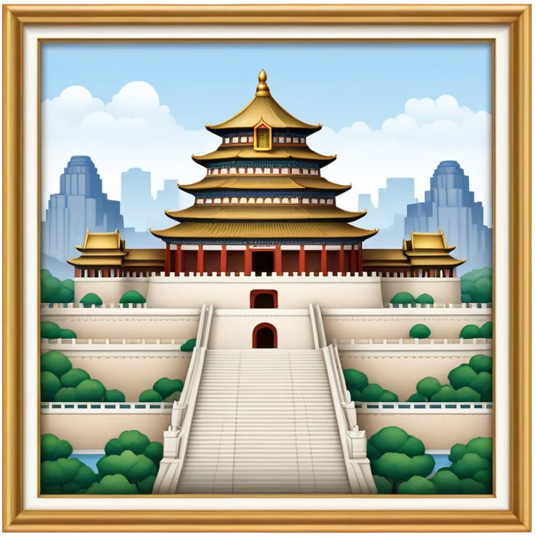 Cinematic Realistic Imperial City of Hu·∫ø Landmark Emoji, showcasing historic palaces and temples rendered with intricate textures and regal, soft lighting. emoji