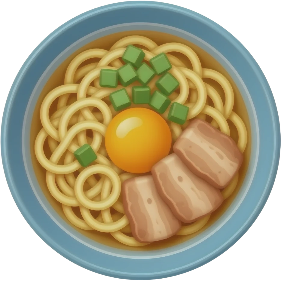 taiwan mazesoba noodles with raw egg yolk and ground pork emoji