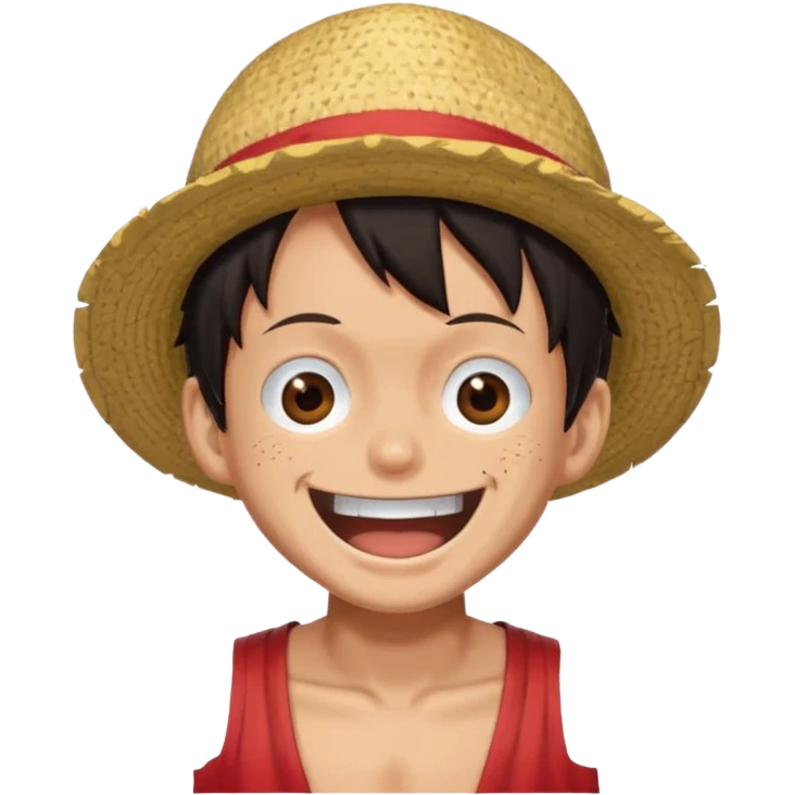 Luffy from One Piece, laughing emoji