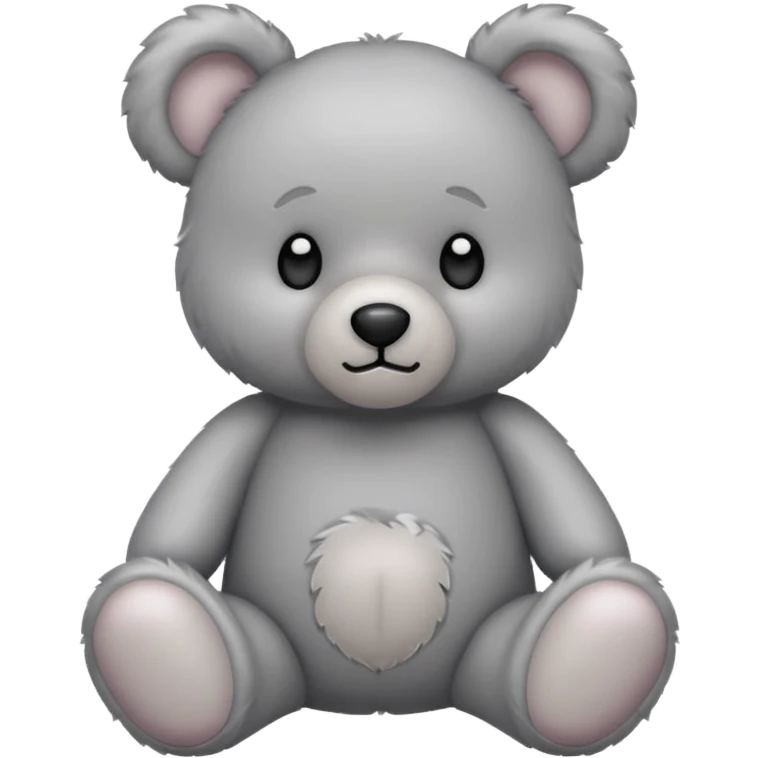 Grey teddy bear emoji
