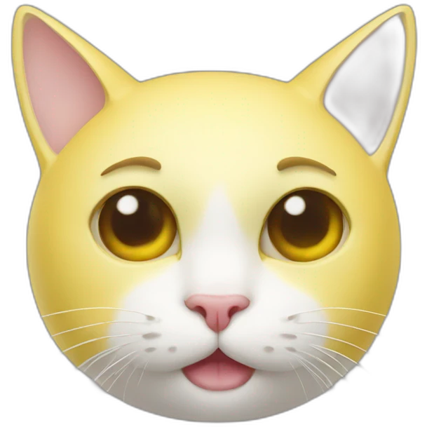 cat with face through a banana emoji