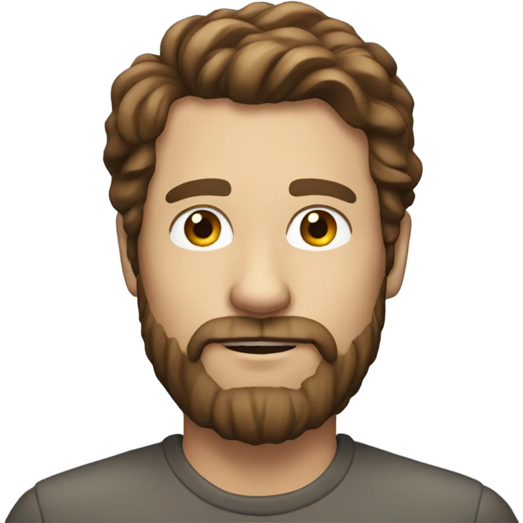 A 40 years old man with Brown hair and beard emoji