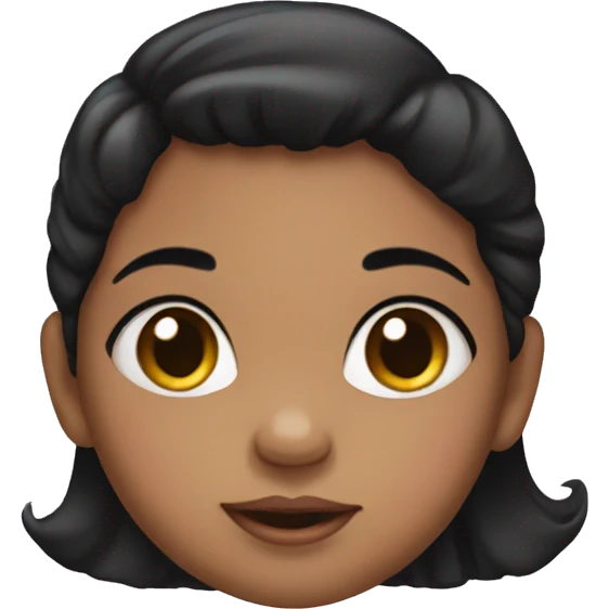 A  baby  girl  with  black  hair. emoji