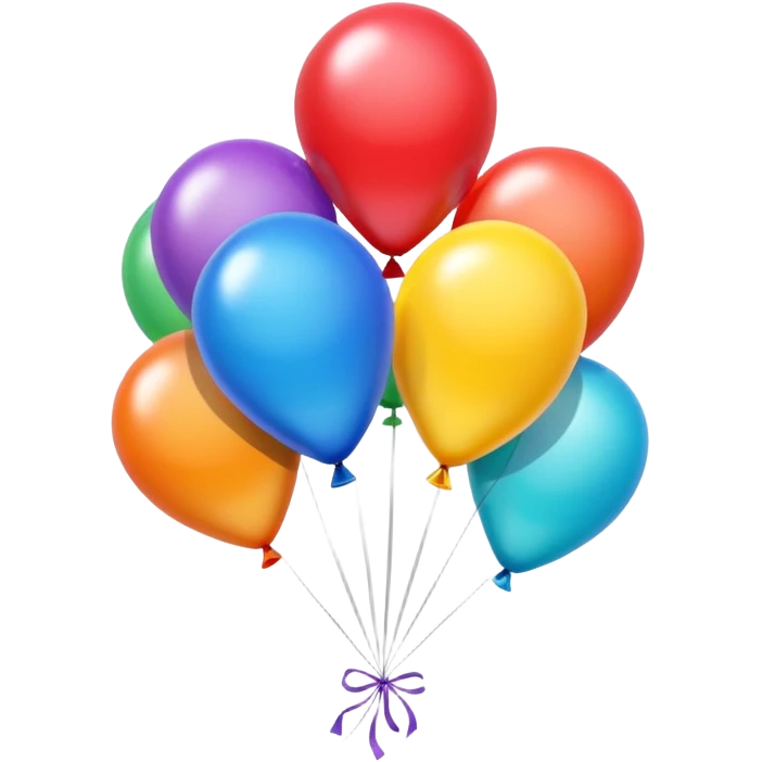 shaped flying balloons emoji