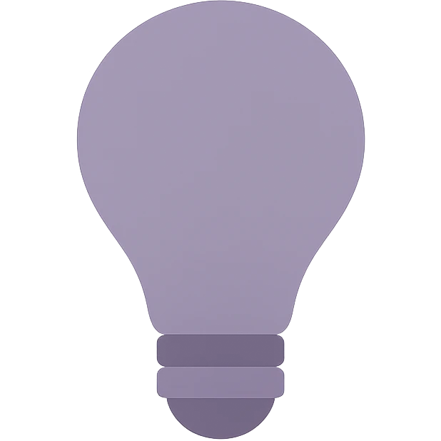 A dull purple Light Bulb emoji