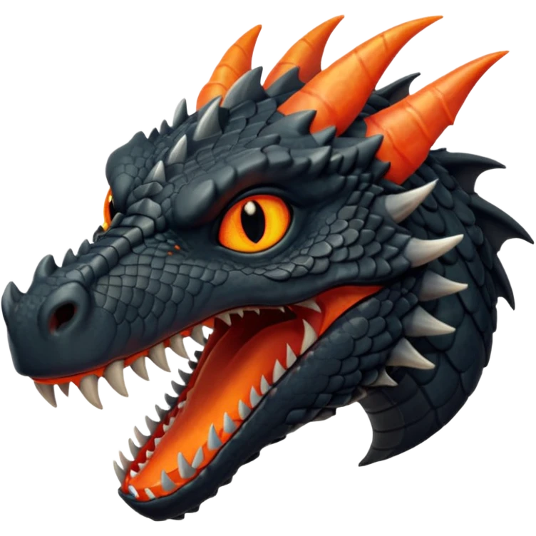 Drogon  from Games of throne character face only younger emoji