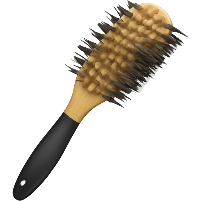Realistic bamboo hair brush emoji