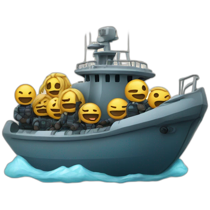 krew of a ship in protecting suit  emoji