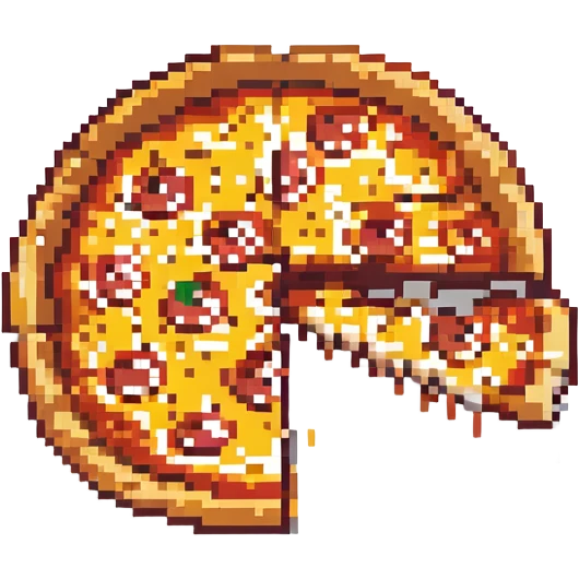 half and half pizza emoji