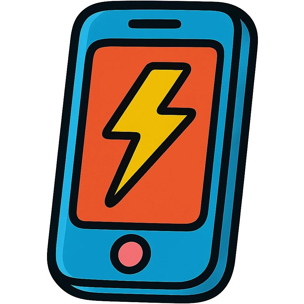 vibrant cartoon style cell phone emoji
