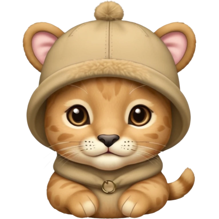 puma wearing a baby hat emoji