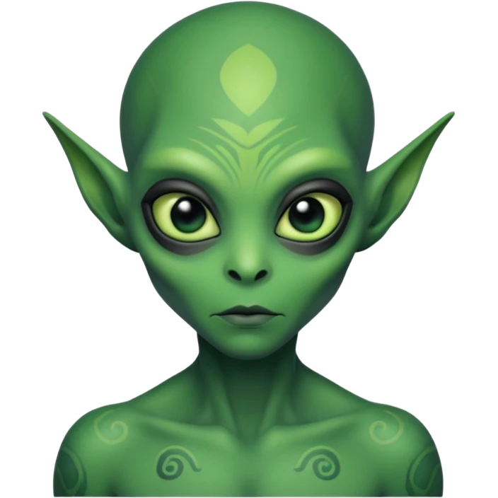 alien with tattoo emoji