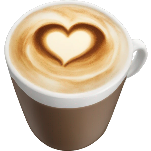 cappucino heart emoji emoji