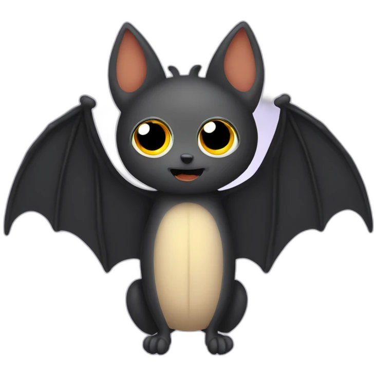 Bat with autisme colors wings emoji