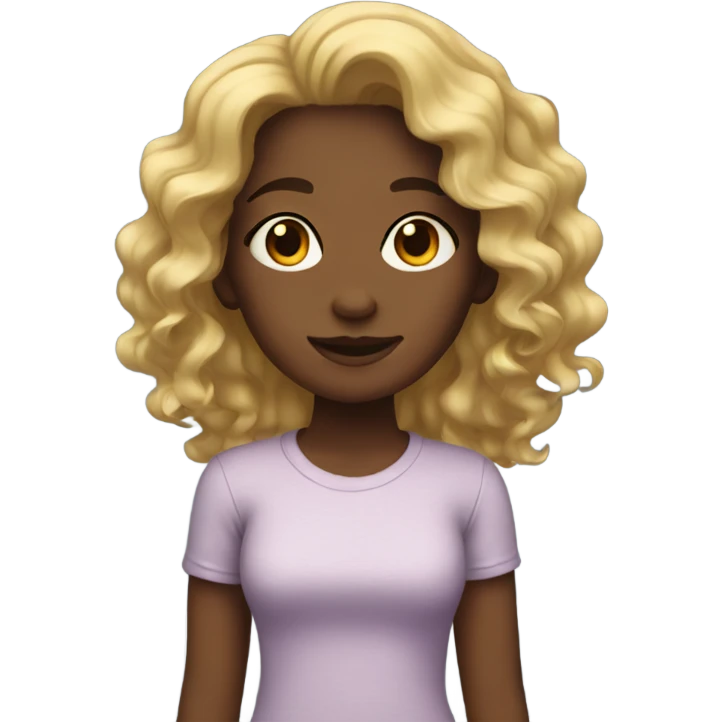 girl with wavy hair emoji