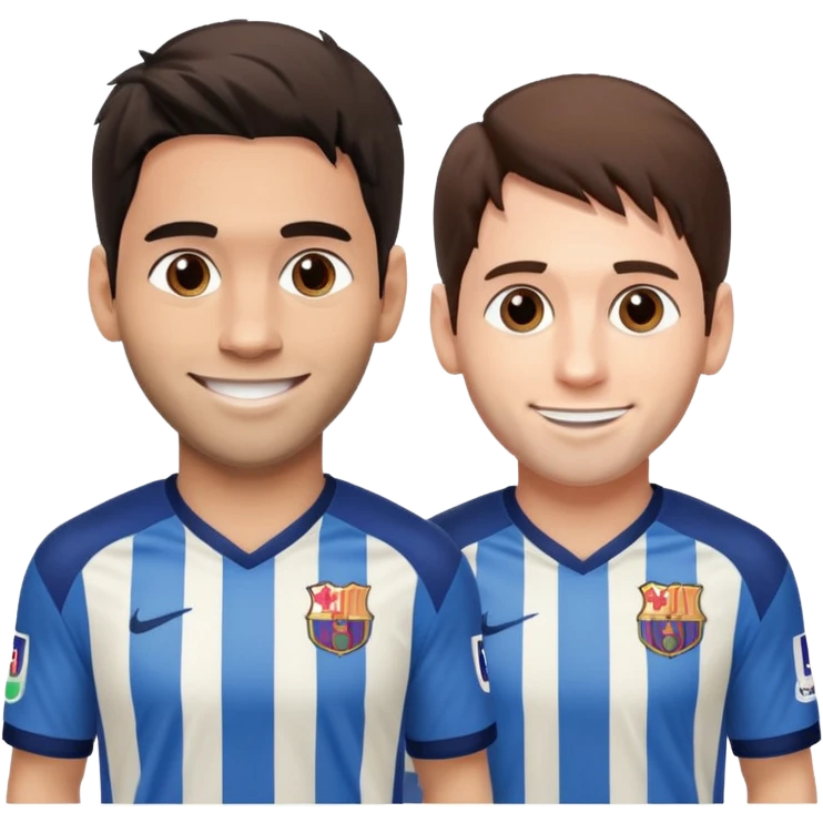 Football player kaka and Messi picture emoji