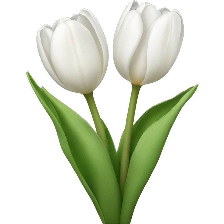 White tulips emoji