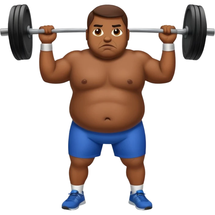 a fat man work out emoji