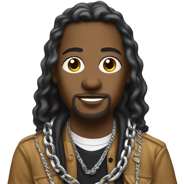 Rapper with waves wearing a bank chain emoji