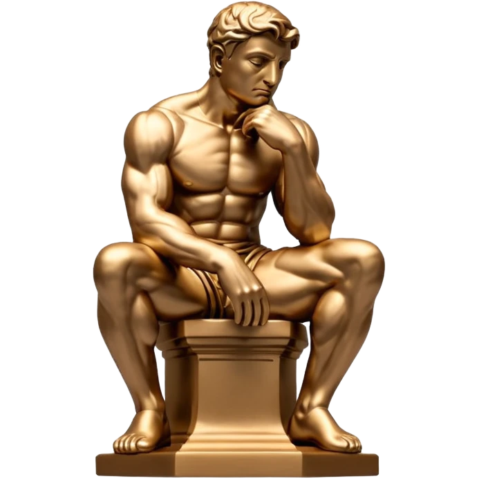 The Thinker statue  emoji
