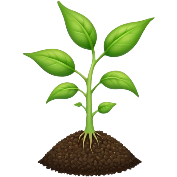 young shoot emerging from a seed emoji