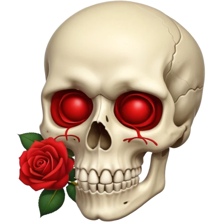 skull with a rose emoji
