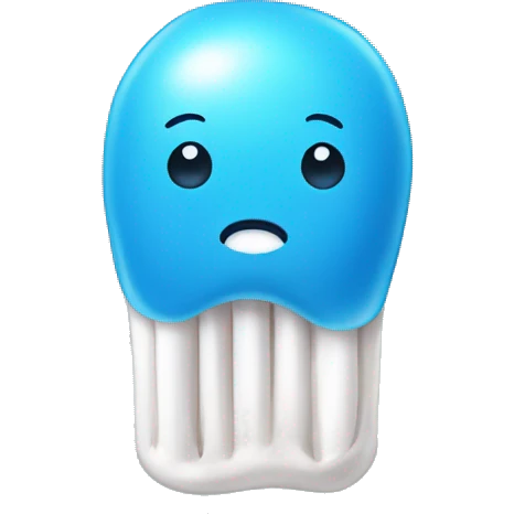 blue chewing gum emoji