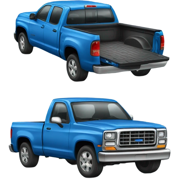 Blue Crew cab pickup truck emoji